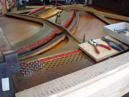 27 - Re-stringing & re-pinning treble section 27 - Re-stringing & re-pinning treble section